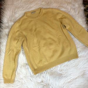 Ann Taylor Yellow Crew Neck Sweater Size Med